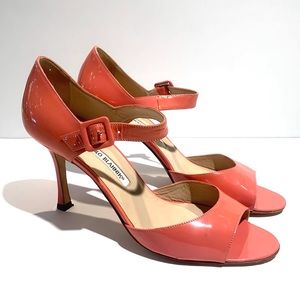 Manolo Blahnik Patent Leather Heeled Sandals